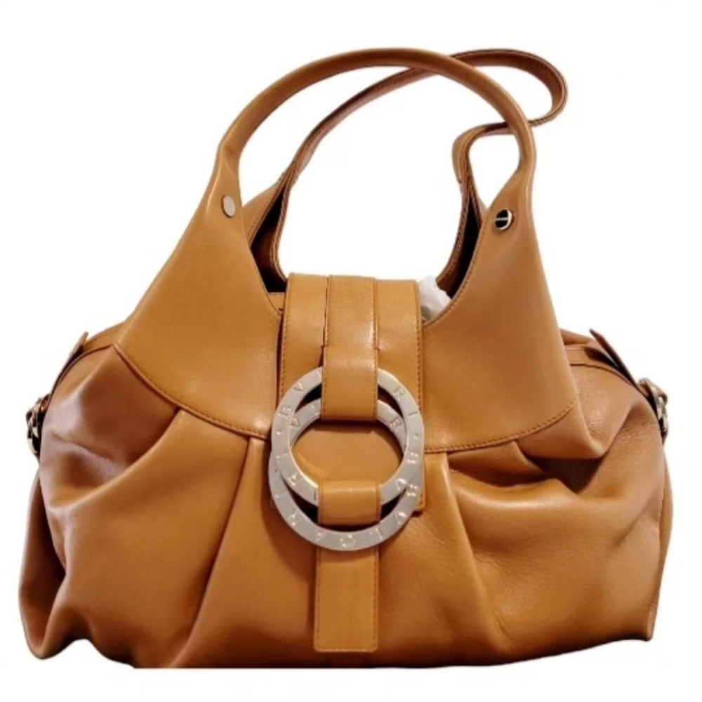 Bulgari Chandra Slouchy Hobo Handbag Intertwined Bulgari Bracelets Hardward
